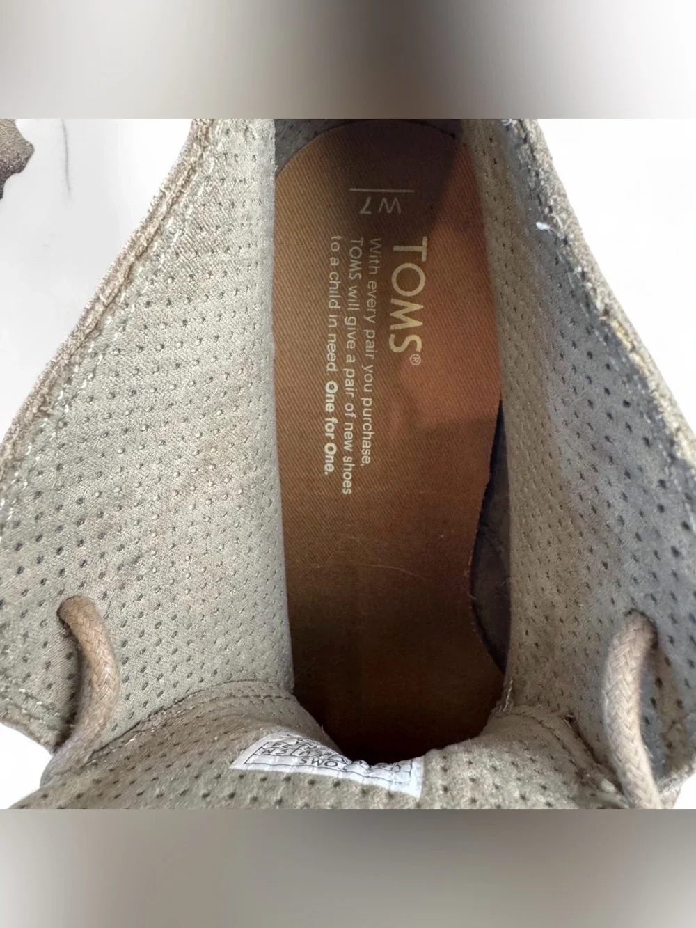 TOMS Lunata Taupe Suede Lace Up Block Heel Booties Size 7